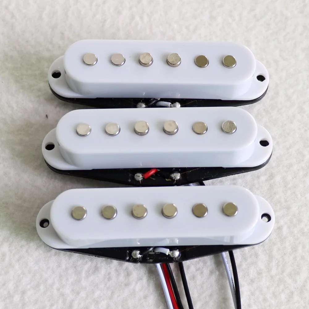 

Sell Free Shipping N/M/B 1 Set Ceramic magnet stragger single coil guitar pickup in white/black/Ivory color