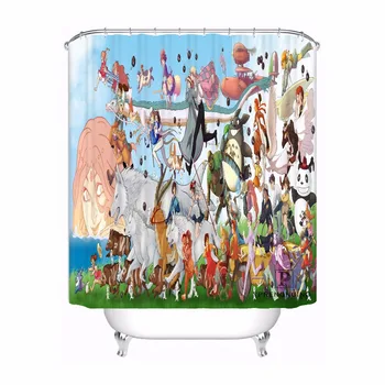 

Custom Laputa- Castle in the Sky Waterproof Shower Curtain Home Bath Bathroom s Hooks Polyester Fabric Multi Sizes180509-02-12