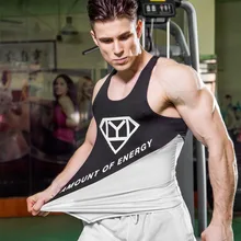 Yuerlian Мужская спортивная рубашка без рукавов высокая эластичность для фитнеса футболки быстросохнущая плотная футболка прекрасный подарок для мужчин