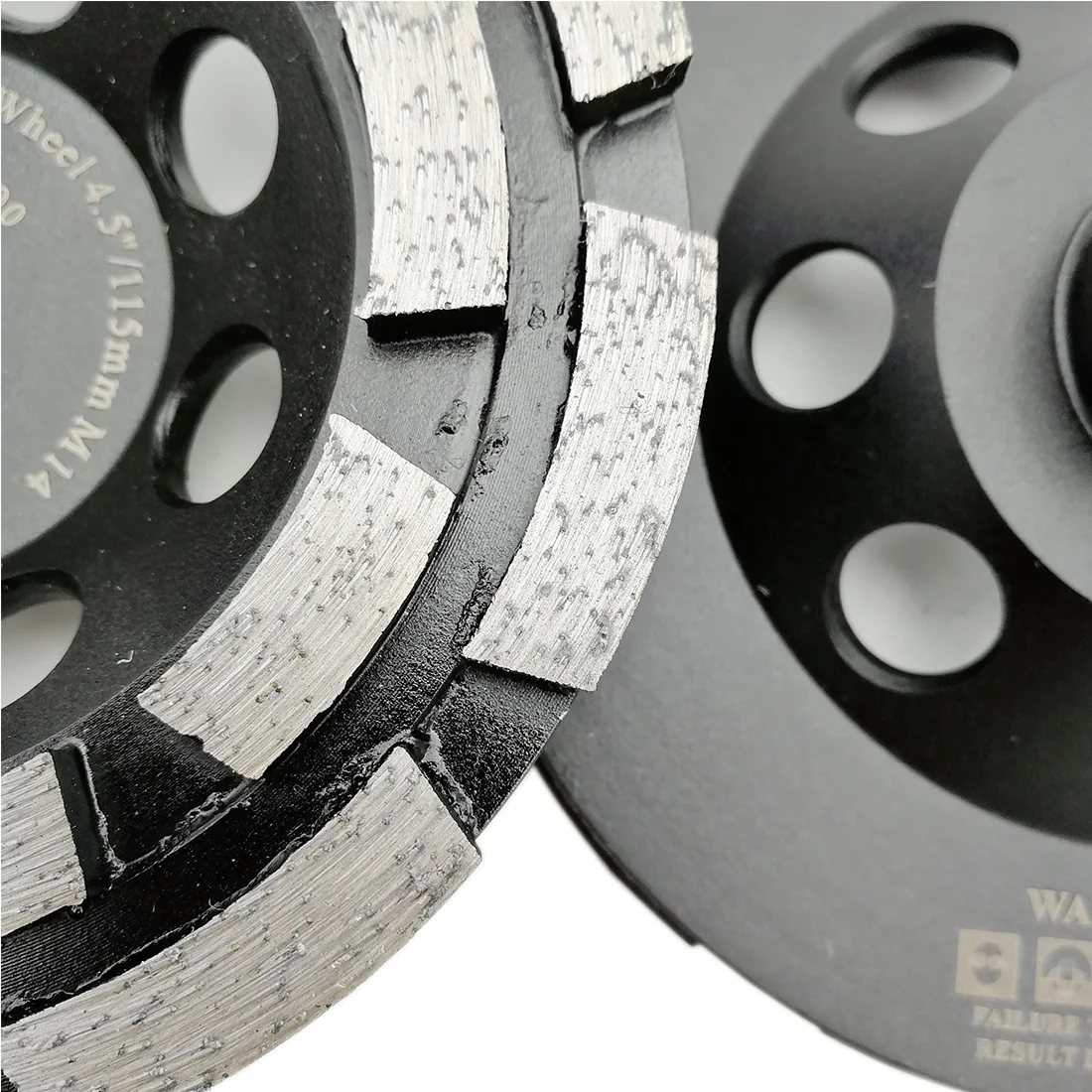 1pc Diameter 100/115/125/180mm Diamond Double Row Cup Grinding Wheel for Concrete Hard Stone Granite Marble M14 or 5/8-11 thread