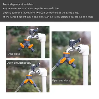 

Quick Connector 1/2 inh to 3/4 inch Y Shape Water Tap Splitter Irrigation Agriculture Quick Water Connector Gardening Tools