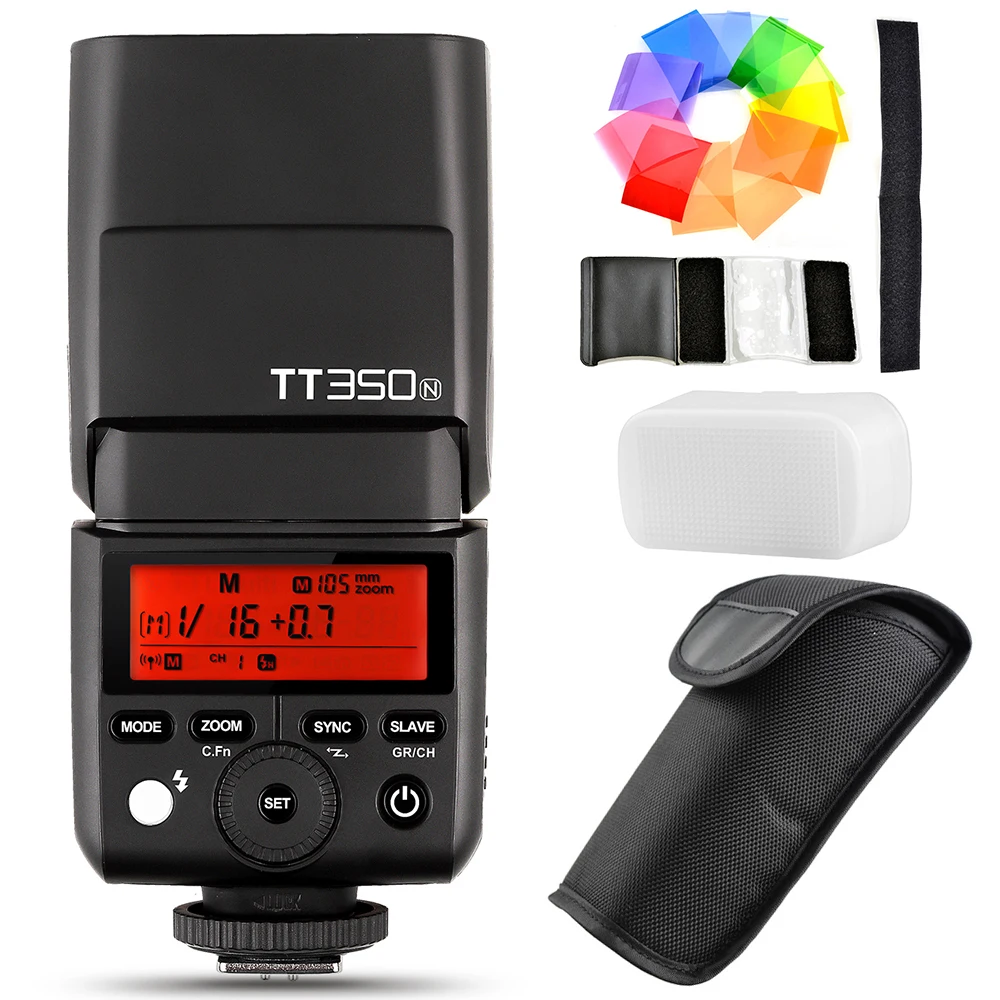 

Godox TT350N Speedlite Flash TTL HSS 1/8000s for Nikon D750 D7000 D7100 D7200 D5100 D5200 D5000 D300 D300S D3200 D3100 D200 D800