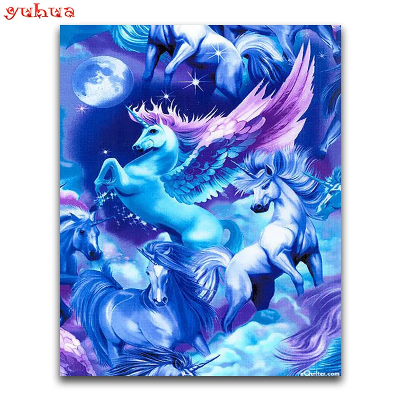 

Full Square Diamond embroidery Animal unicorn Full Round Diamond mosaic Horse 5D DIY Diamond painting Cross stitch colorful