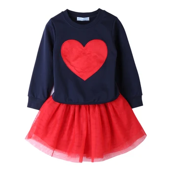 Humor Bear Autumn Kids Baby Girl Clothes Long Sleeve T-shirt+Grid Skirt +bowknot Casual 3PCS suits Student Girls' Clothing Sets 3