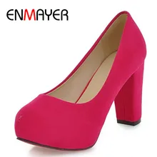 ENMAYER Fashion Wedding Pumps Sexy High Heel font b Shoes b font Brand Design font b