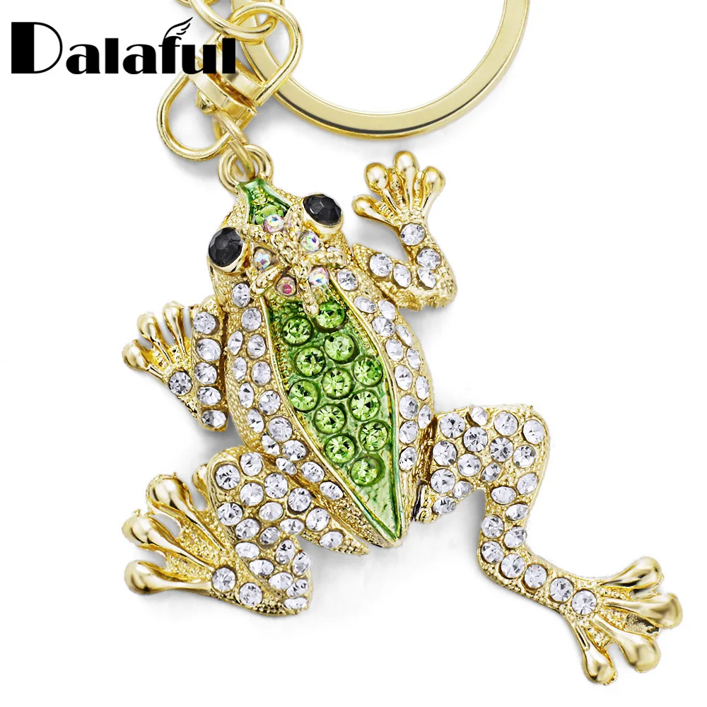 Unique Crown Frog Keyring Keychain Fashion Metal HandBag Pendant Purse