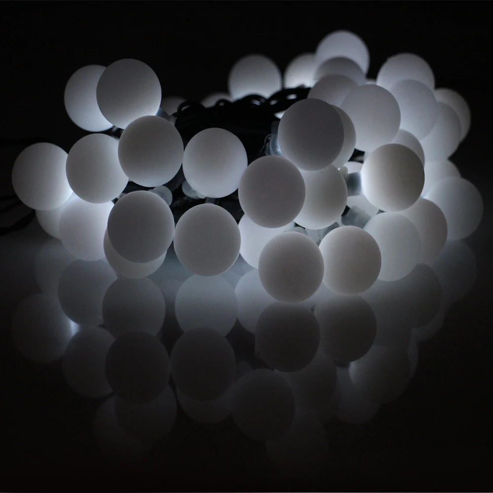 Iluminación para fiestas solar powered 5 M 50 LEDs al aire libre bola Hada cuerda luces luz solar bouquet decor Lámparas luce Solare