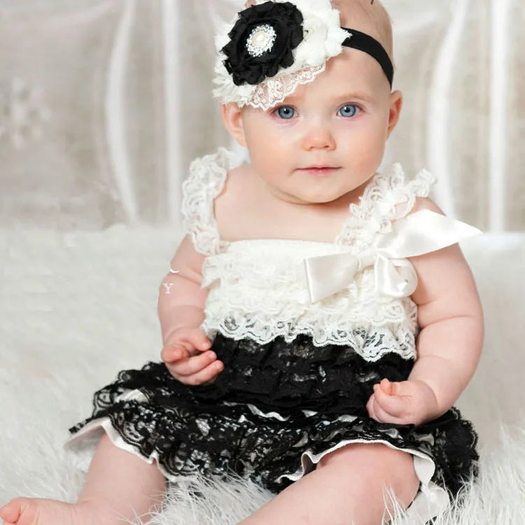 Популярный детский двухцветный кружевной гофрированный Детский комбинезон ребенок шикарный комбинезон с лямками и бантом из ленты, Детский комбинезон для новорожденных, цельный - Цвет: 1