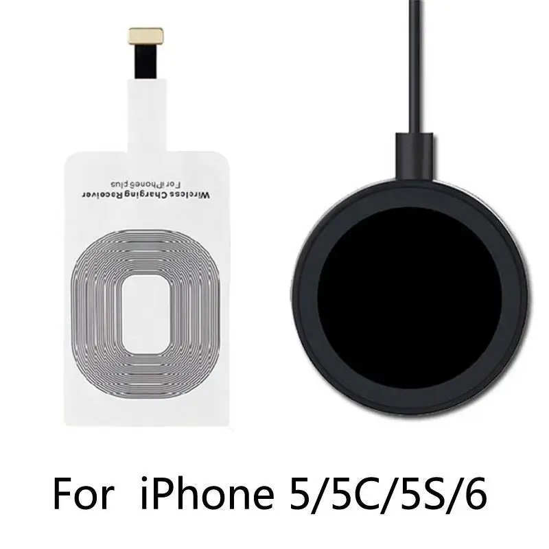 

Qi Wireless Charging Kit Transmitter Charger Adapter Receptor Receiver Pad Coil for IPhone 5 5C SE 5S 6 6S 7 Plus for Iphon Ipad