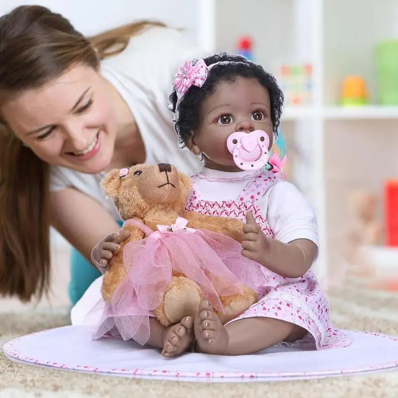 55 см Reborn Baby Dolls моделирование детских кукол игрушки мягкий подарок на день рождения игрушки для детские игрушки 0-12 месяцев