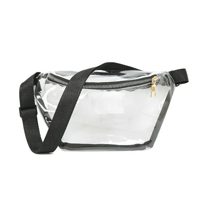

2019 New Women Simple Transparent Waist Bags Fashion PVC Transparent Fanny Pack Women Waist Bags