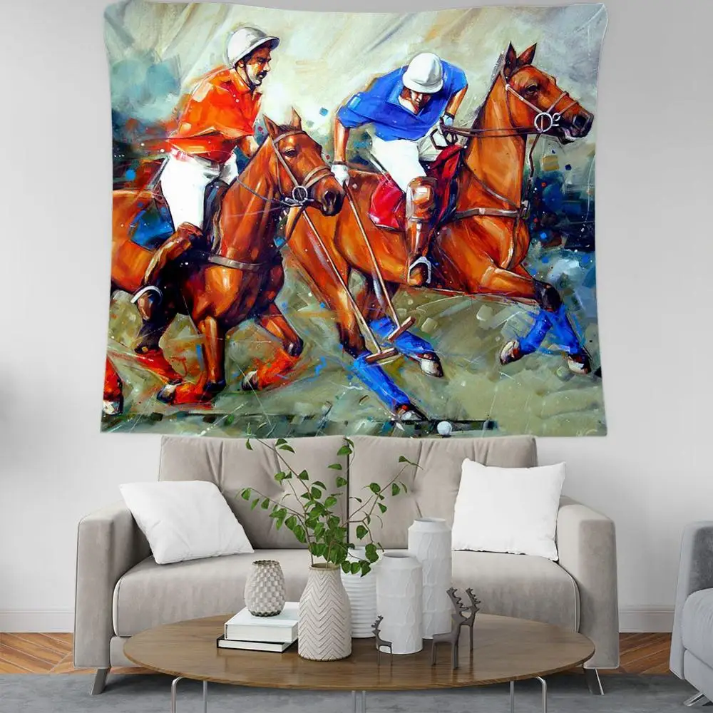 

PLstar Cosmos horse race Tapestry 3D Printing Tapestrying Rectangular Home Decor Wall Hanging style-3
