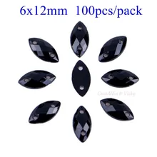  Horse Eye / Leaf Sew On Acrylic Rhinestone Beads Strass 2 Holes Sew-On DIY Garment Stones Accessories 