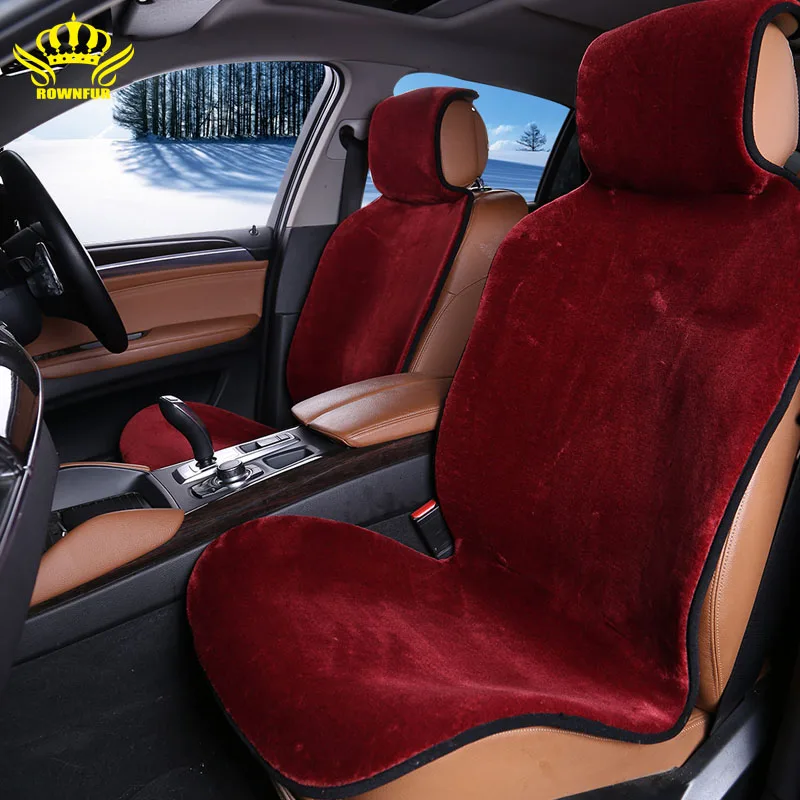 Lj1PC FAUX FUR CAR CAR SEAT COVERS FOR FRONT SEAT 3