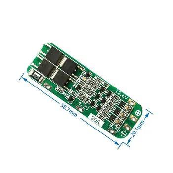 

10PCS/LOT New Arrival 3S 20A Li-ion Lithium Battery 18650 Charger PCB BMS Protection Board 12.6V Cell 64x20x3.4mm Module