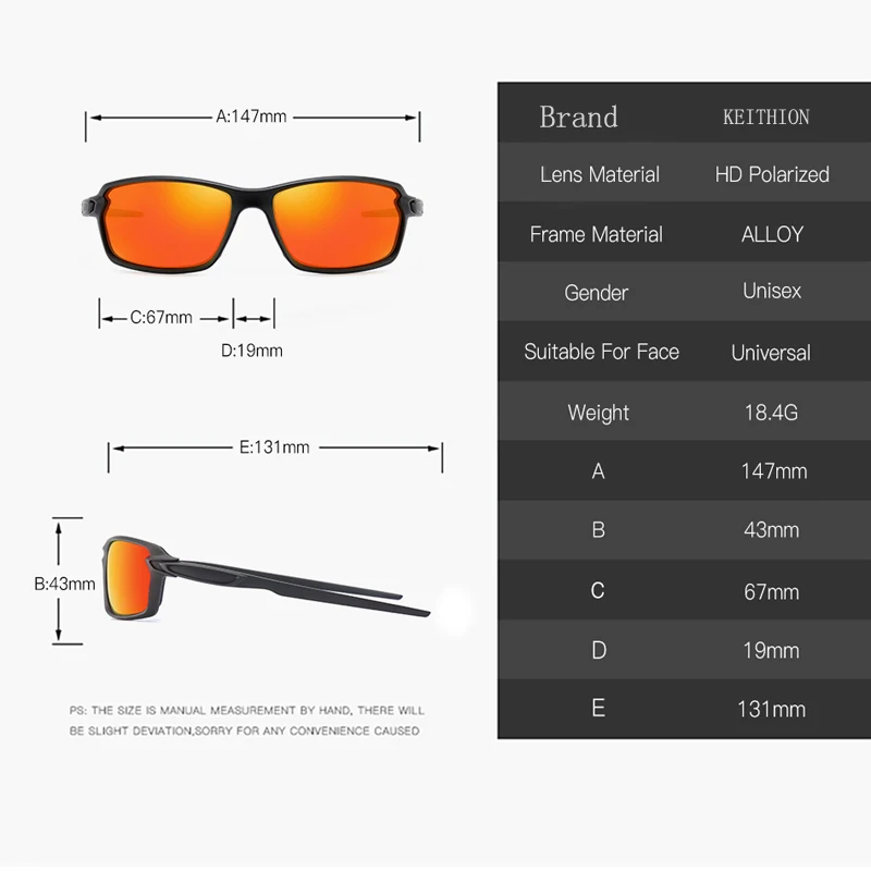 KEITHION Men Polarized Sunglasses Driving Glasses Women Classic Outdoor Driving Mirrored Eyewear UV400