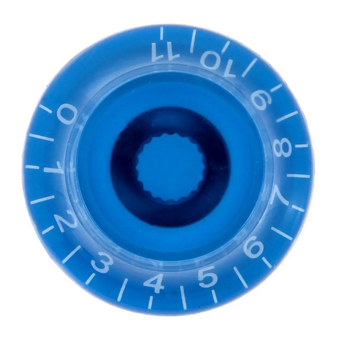 

MSOR-4pcs Blue 0-11 Knobs ABS Top Hat Bell Knob Guitar Volume Tone Control Knob 6mm
