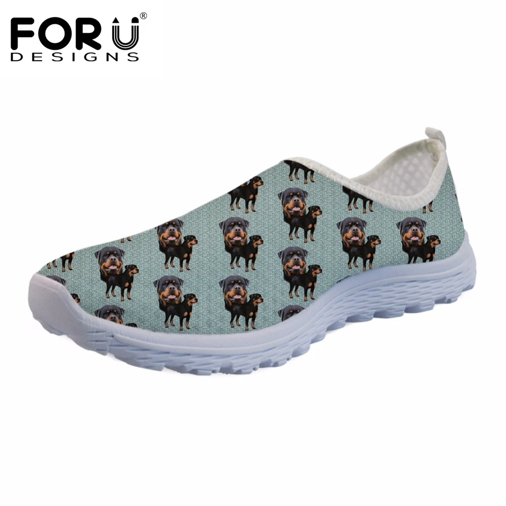

FORUDESIGNS Funny Puppy Rottweiler Brand Women Flats Shoes Summer Casual Slip-on Ladies Shoes Woman Comfortable Sneakers Light