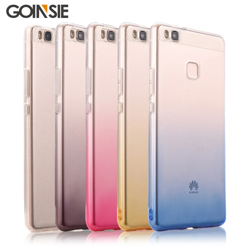 Phone Case for Huawei P9 Lite 2017 Silicone 3D Cartoon Cover Ultrathin Soft Gradient Transparent Back Fundas Carcasas |