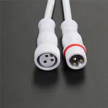 5 пар 3 ядра 3Pin ядро провода светодиодные полосы соединительный кабель мужчин и женщин кабель Водонепроницаемый косичка белая линия