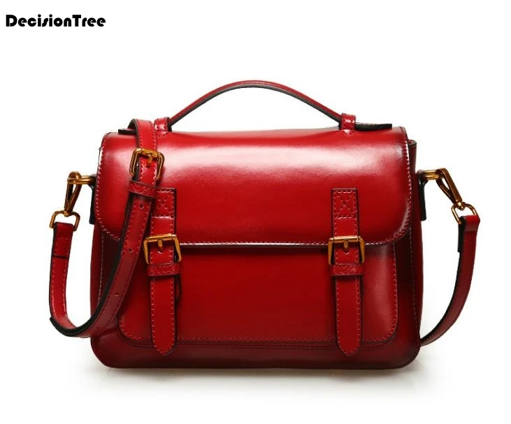 

Fashion Design Women Genuine Leather Crossbody Bags Ladies Retro Brand Messenger Shoulder Bags Hot Sale Femal Cool HandbagL183