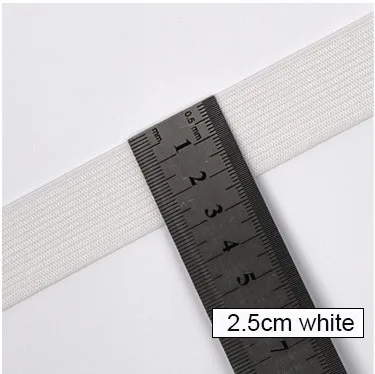 Плоская эластичная резинка для брюк юбка пояс сумки черный белый нейлон тесьма для одежды аксессуары для пошива одежды 1 метр