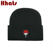 Аниме любителей нарут зима Ha для мужчин Мода хип хоп семья Uchiha логотип Skullies Beanie Kpop осень вязаные лыжные теплые кепки Прямая поставка