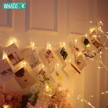 20 светодиодный 10 светодиодный Светодиодный фото зажим струнный светильник s гирлянда Сказочный светильник держатель для карт Luminaria настенный праздничный свадебный светильник украшение для спальни x10 шт