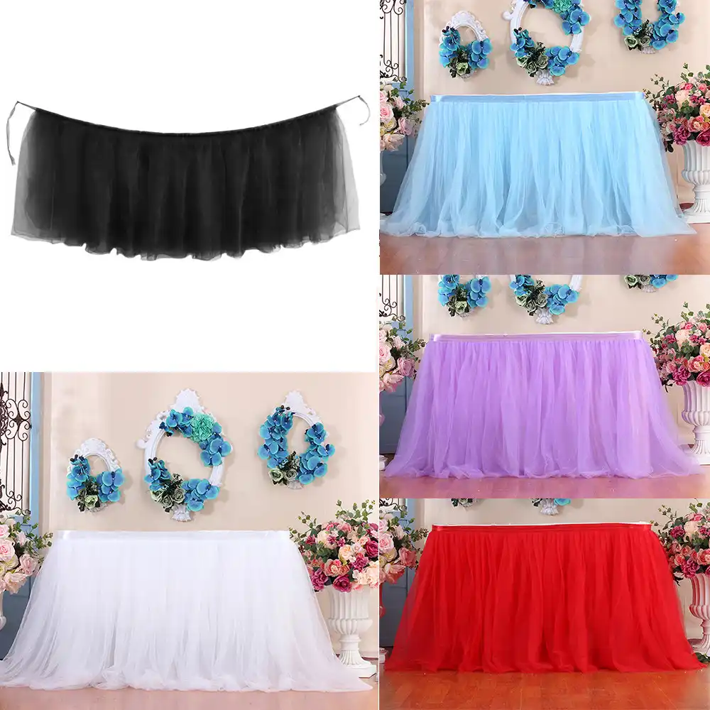 1pcs Multicolor Table Skirt Tableware Cloth Wedding Decorations 1pcs Multicolor Table Skirt Tableware Cloth Wedding Decorations