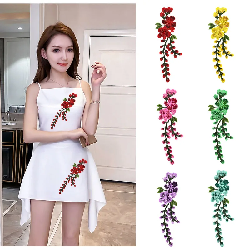 

Fashion embroidery water soluble applique Chinese style embroidery embroidery skirt dress clothes decoration large hole repair