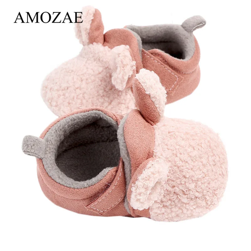 

New Arrival Baby Shoes For Newborn Baby Girls Boys Winter Animal Slippers Prewalker Keep Warm Anti-Slip First Walker
