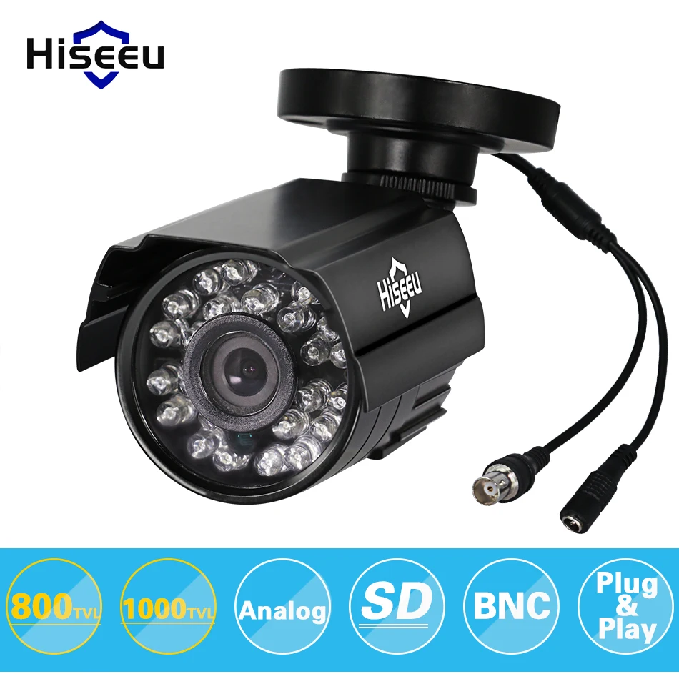 Металлический корпус CCTV Камера аналоговый 800TVL 1000TVL день/Ночное видение мини
