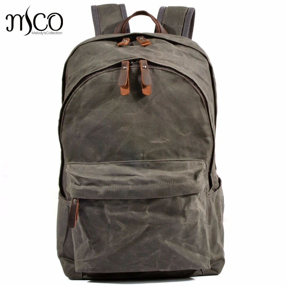 Women Waterproof Canvas Daypacks Unisex Vintage Backpacks Anti thief