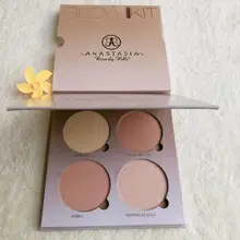 Новинка года. Пудра для макияжа Anastasia. Светящийся набор. Палетка для контурного хайлайтера. Пудра для лица. Румяна. Крем для бровей