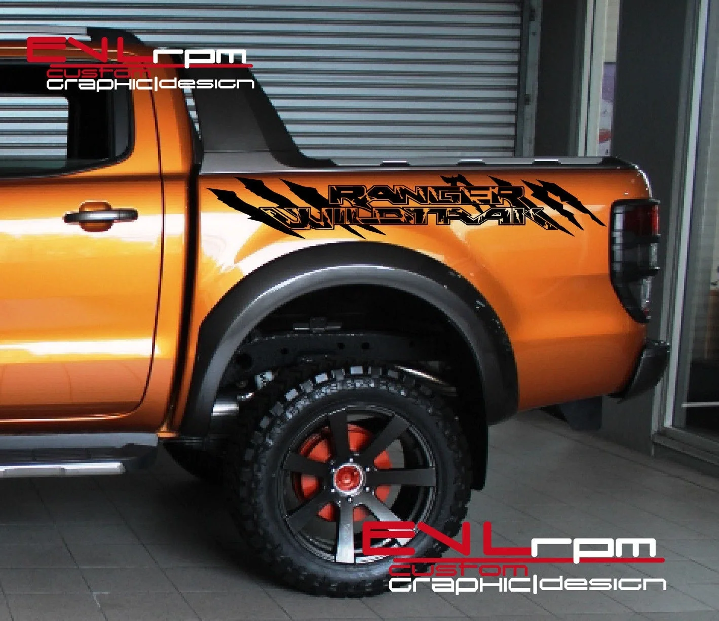 

For 1Set/2Pcs Side truck bed box tailgate decal graphic sticker for FORD RANGER wildrak