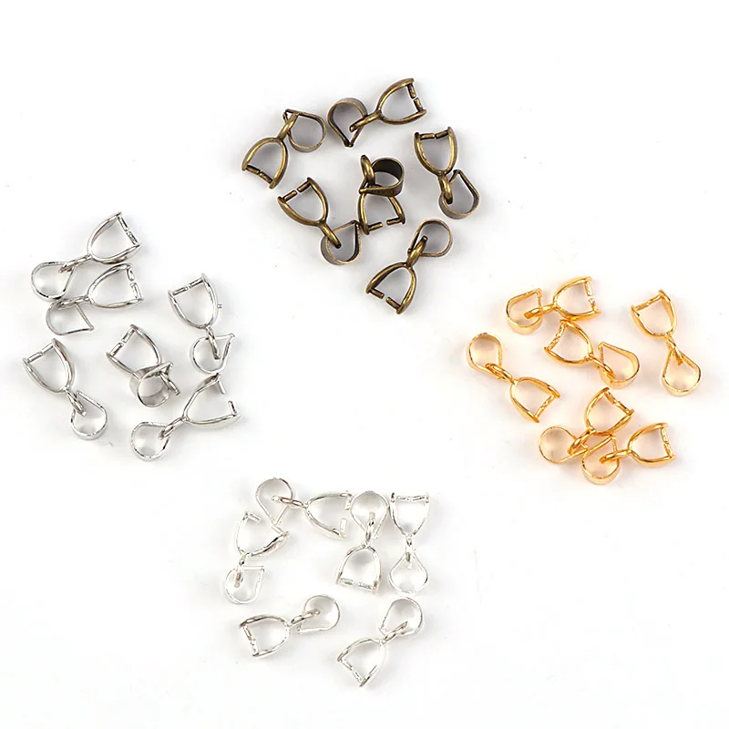 15mm Metal Clasp Pinch Clips Bails Charm Connectors Melon Seeds Buckle