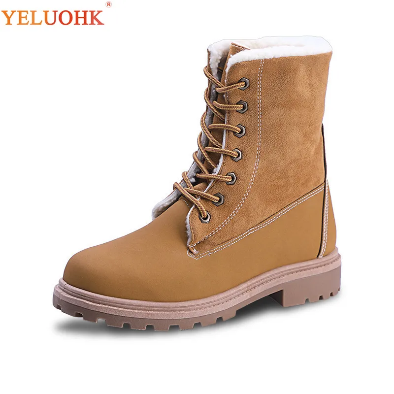 

36-41 Ankle Boots For Women Plush Warm Winter Boots Women Platform Winter Shoes Women Brown Black
