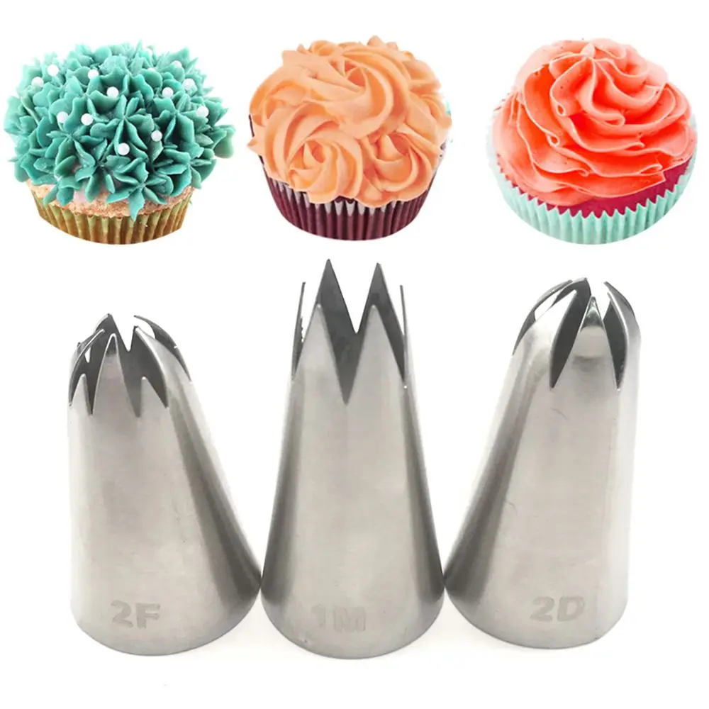 3Pcs/Set Cake Decorating Tool Cream Cake Icing Piping Nozzles