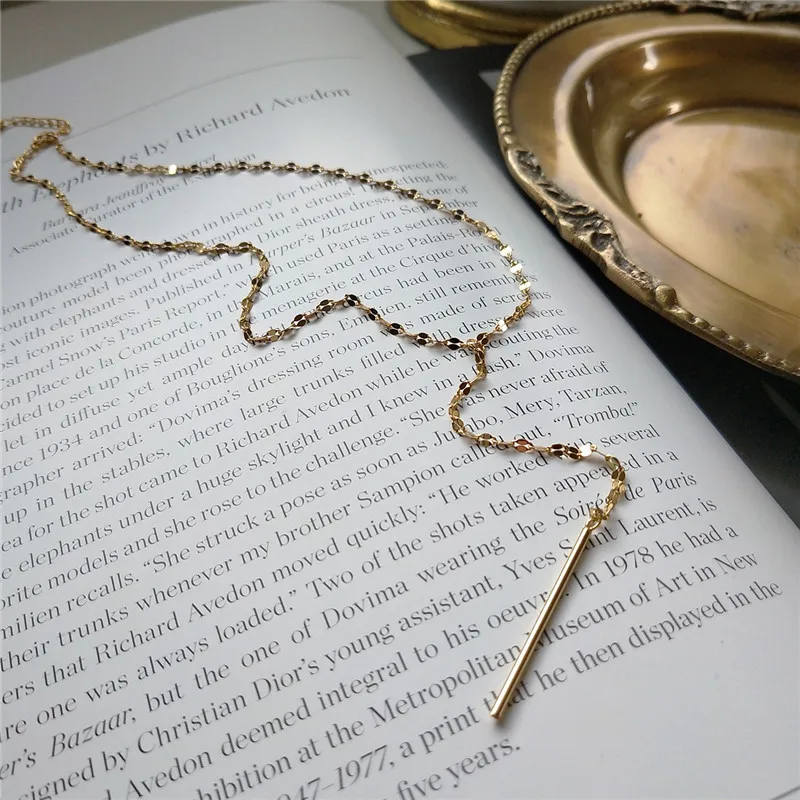 INZATT, настоящее 925 пробы, Серебряное геометрическое ожерелье с подвеской на цепочке для свитера, хорошее ювелирное изделие для женщин, вечерние украшения для помолвки