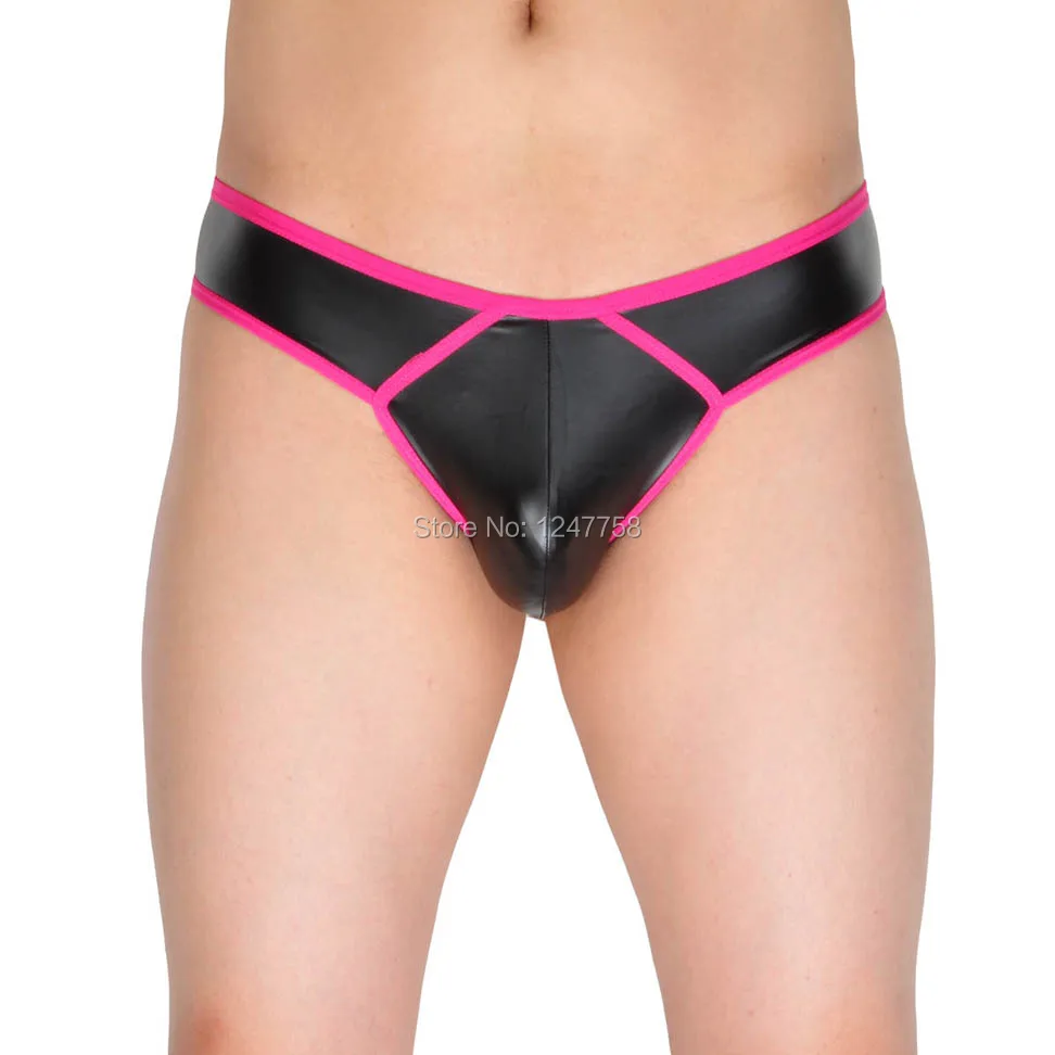 

Men's Sexy Faux leather underwear G-string Gay Men Underwear Jockstrap