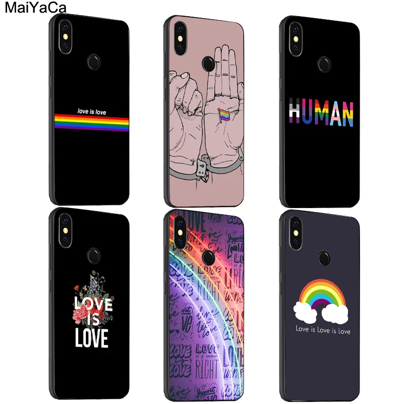 

MaiYaCa LOVE IS LOVE LGBT GAY PRIDE TPU Phone Case For Xiaomi Redmi S2 6 6A 6pro 4X Note 5 Pro 5A 7 Mi 8 9 A2 Mix 2s Max 2 3 F1