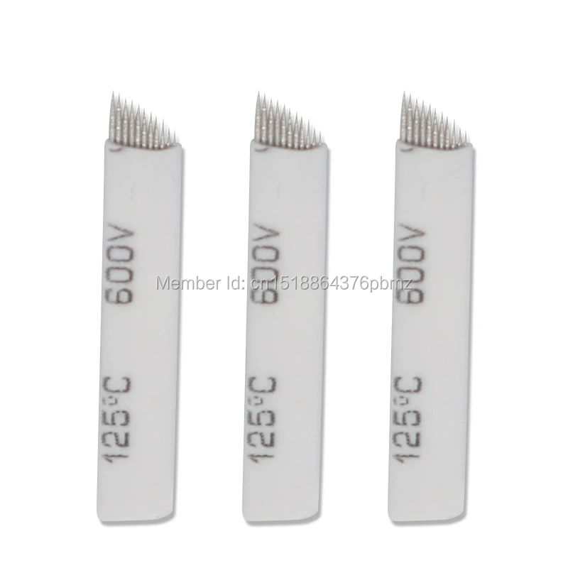 

#11 Pin 100pcs Permanent Makeup neeldes Eyebrow Microblading Needles For 3D Embroidery Manual Pen Machine Tattoo needles