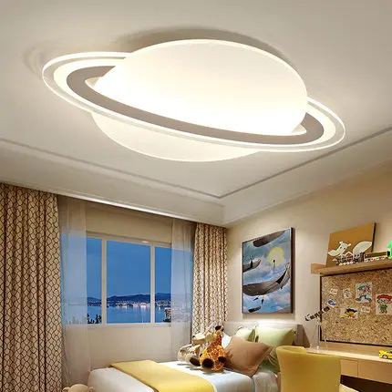 

Modern minimalist bedroom living room creative children room cartoon super thin LED planet ball ceiling lamp