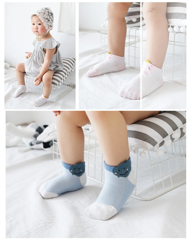 Baby Socks Newborn 5Pairs/lot Baby Socks Summer Mesh Thin Baby Socks for Girls Cotton Newborn Boy Toddler Socks for 0~3 Year