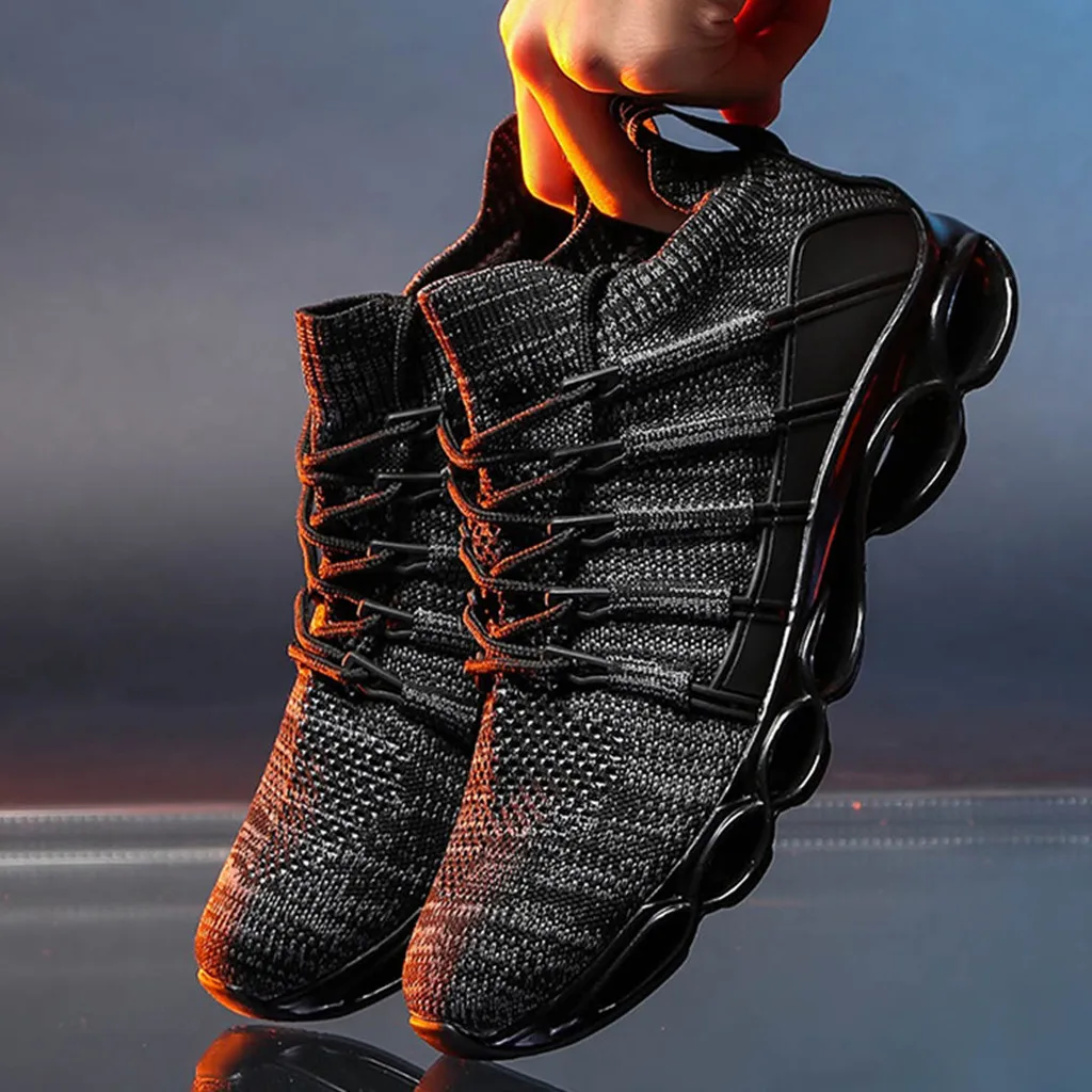 CHAMSGEND мужские модные Универсальные тонкие воздухопроницаемые кроссовки с ножом, воздухопоглощающие дышащие кроссовки для бега