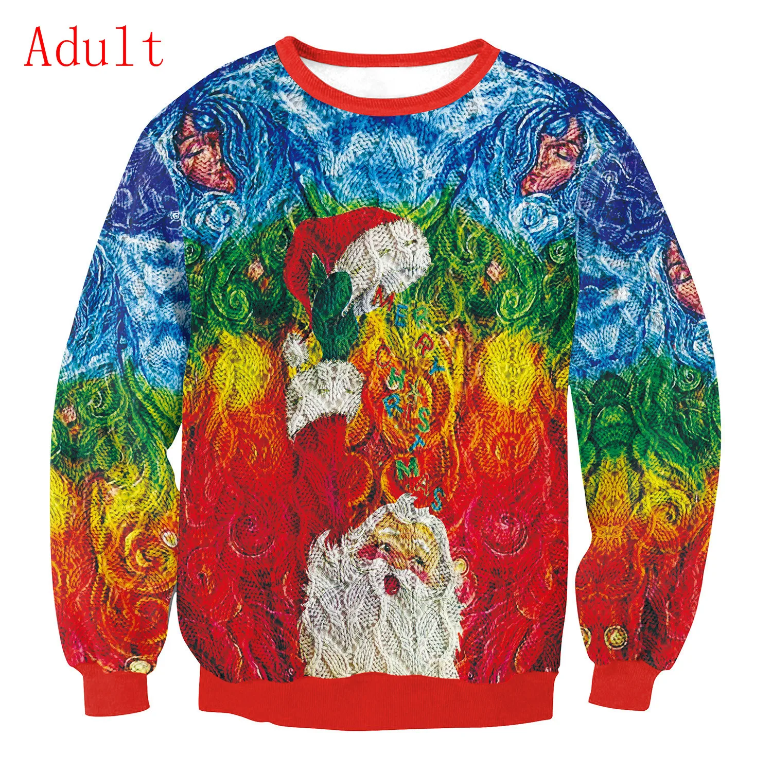 

2018 New Christmas Hip hop 3d Sweatshirt print Funny Pullover Girl Sportswear