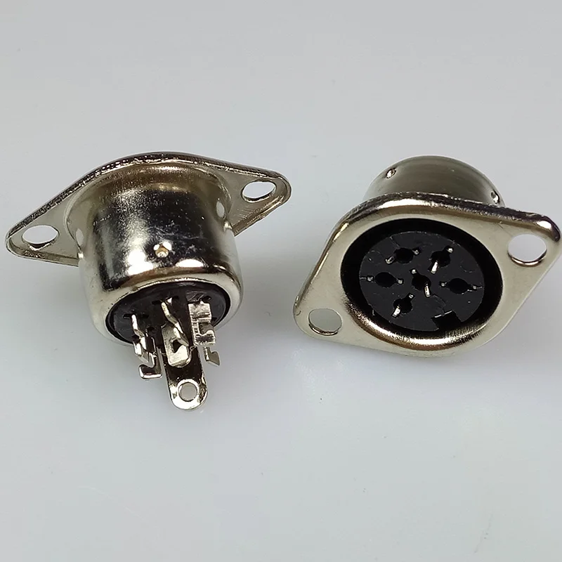 5 шт. DIN разъем 6 PIN гнездо панель крепление припоя шасси фиксированный провод