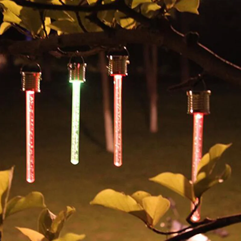 LED Solar light Hang Pendant Lights Colorful Outdoor Lamp Chandelier Christmas Party Tree Decor acrylic stick Garden Solar lamp (1)