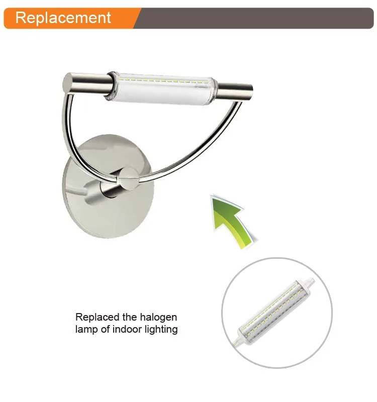 Лидер продаж затемнения светодиодный R7S свет 118 мм 10 Вт R7S лампа 360 градусов угол J118 R7S идеально подходит на замену галогеновым лампам, AC110-240V