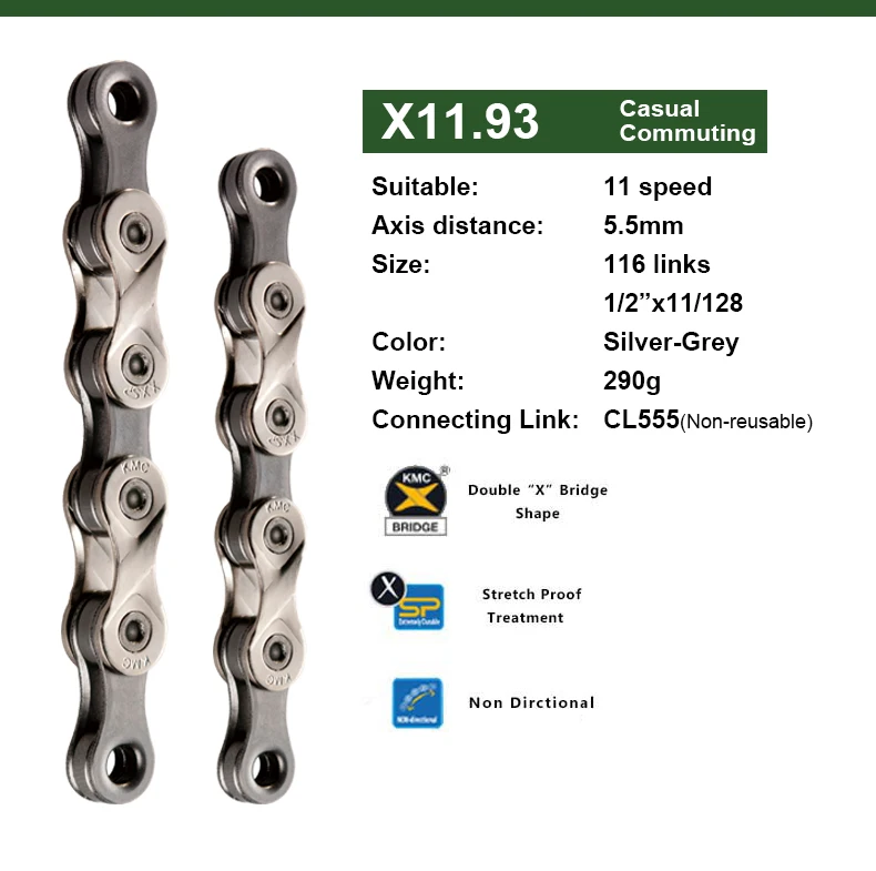 Flash Deal KMC Chain 116 Links 8/9/10/11 Speed Bike Chain With Missing Connect Link Silver Gold Golden Light MTB Road Racing Bicycle Chain 21